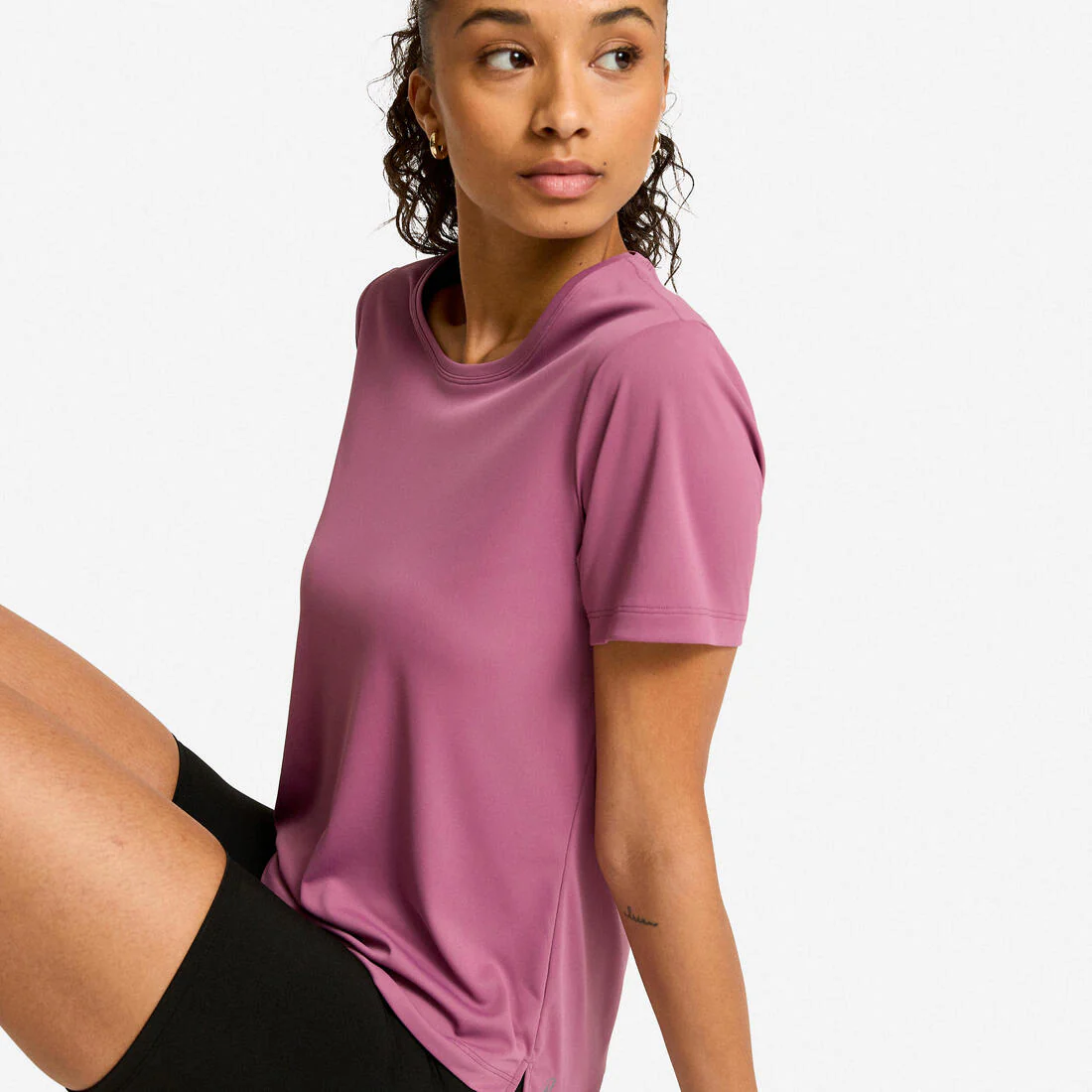 Playera Fitness Cardio Mujer Rosa Claro Manga Corta - Image 22