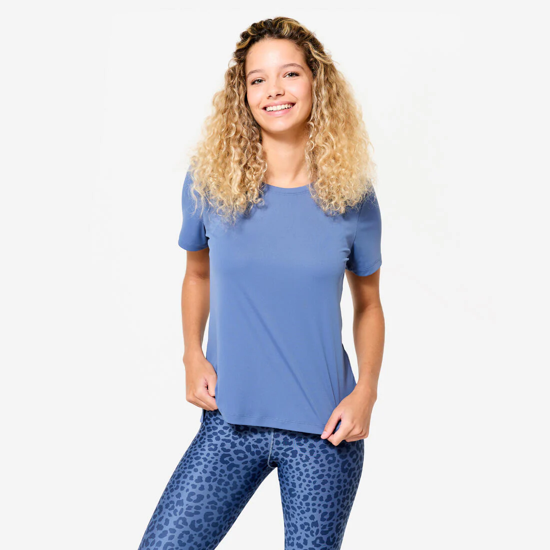 Playera Fitness Cardio Mujer Rosa Claro Manga Corta - Image 3