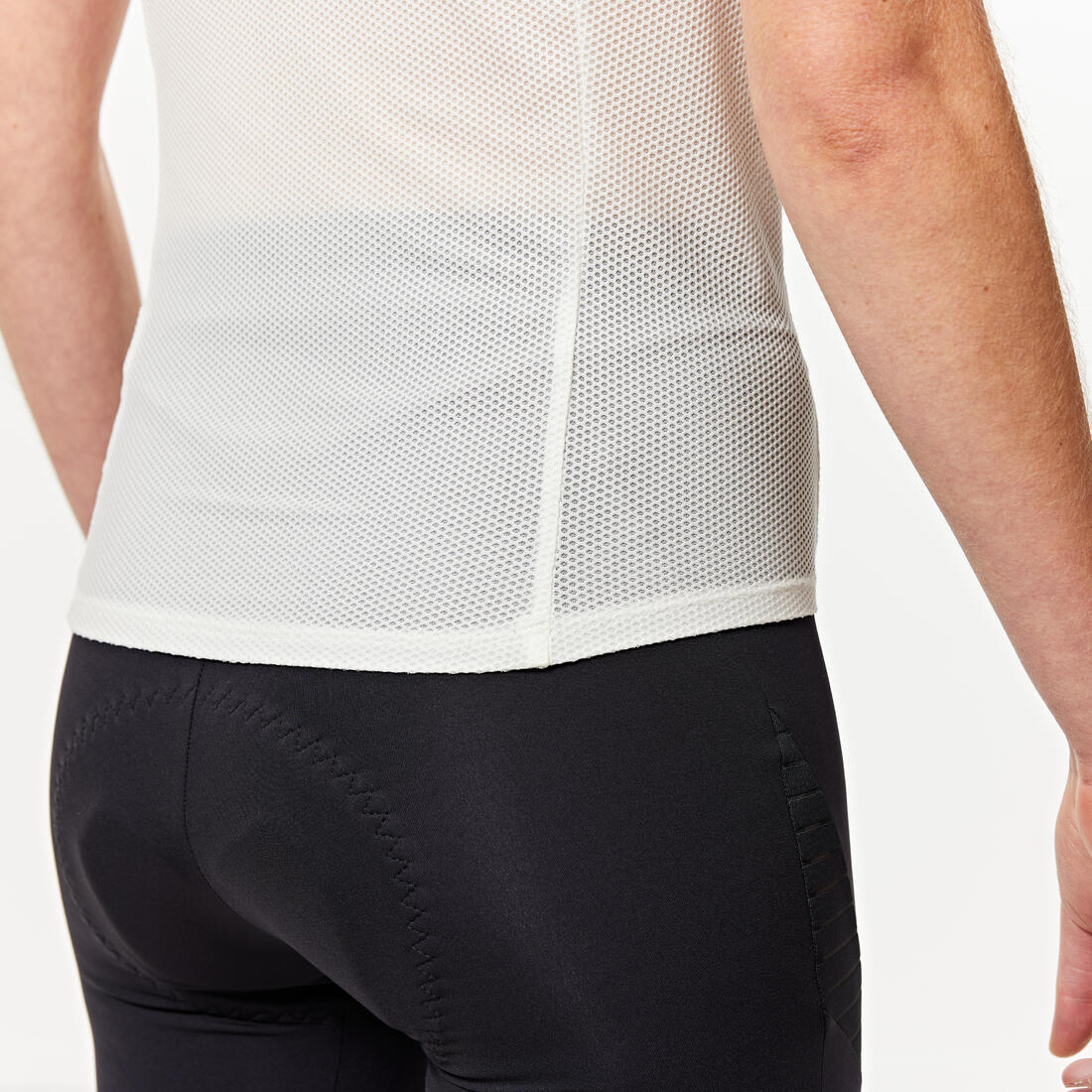 Playera Interior Ciclismo Carretera EDR Mujer Blanco Mesh - Image 4