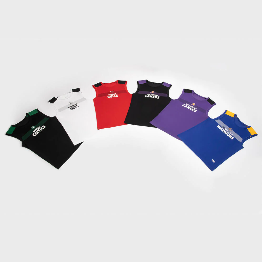 Playera interior de básquetbol sin mangas negra para adulto UT500 NBA Lakers - Image 11