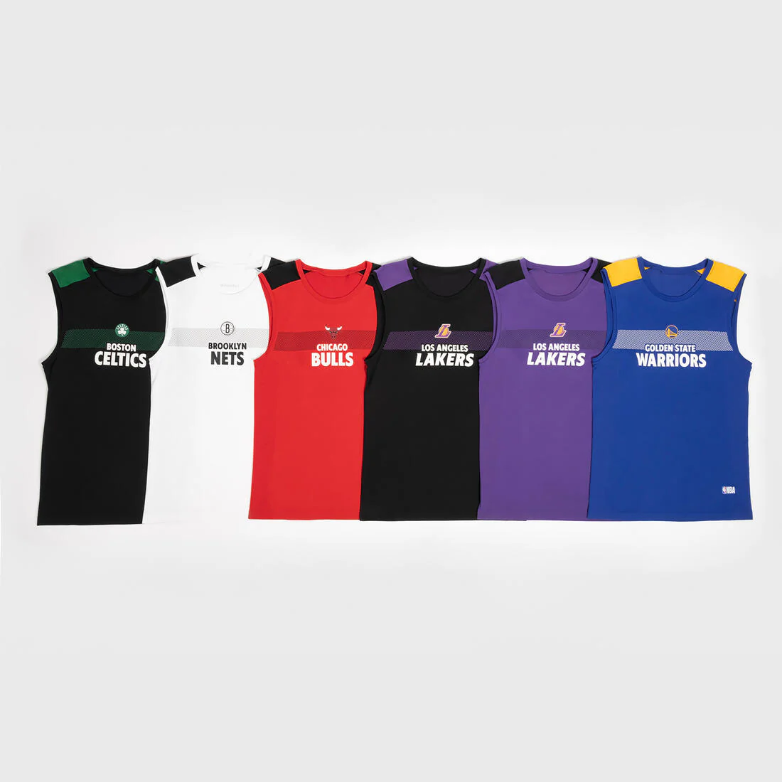 Playera interior de básquetbol sin mangas negra para adulto UT500 NBA Lakers - Image 12
