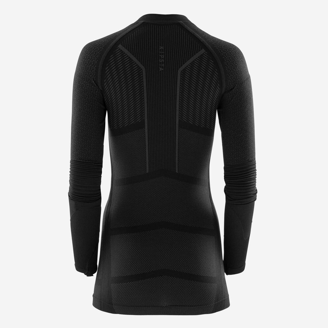 PLAYERA INTERIOR TÉRMICA CUELLO ALTO MANGA LARGA ADULTO NEGRO KEEPDRY 500 - Image 13