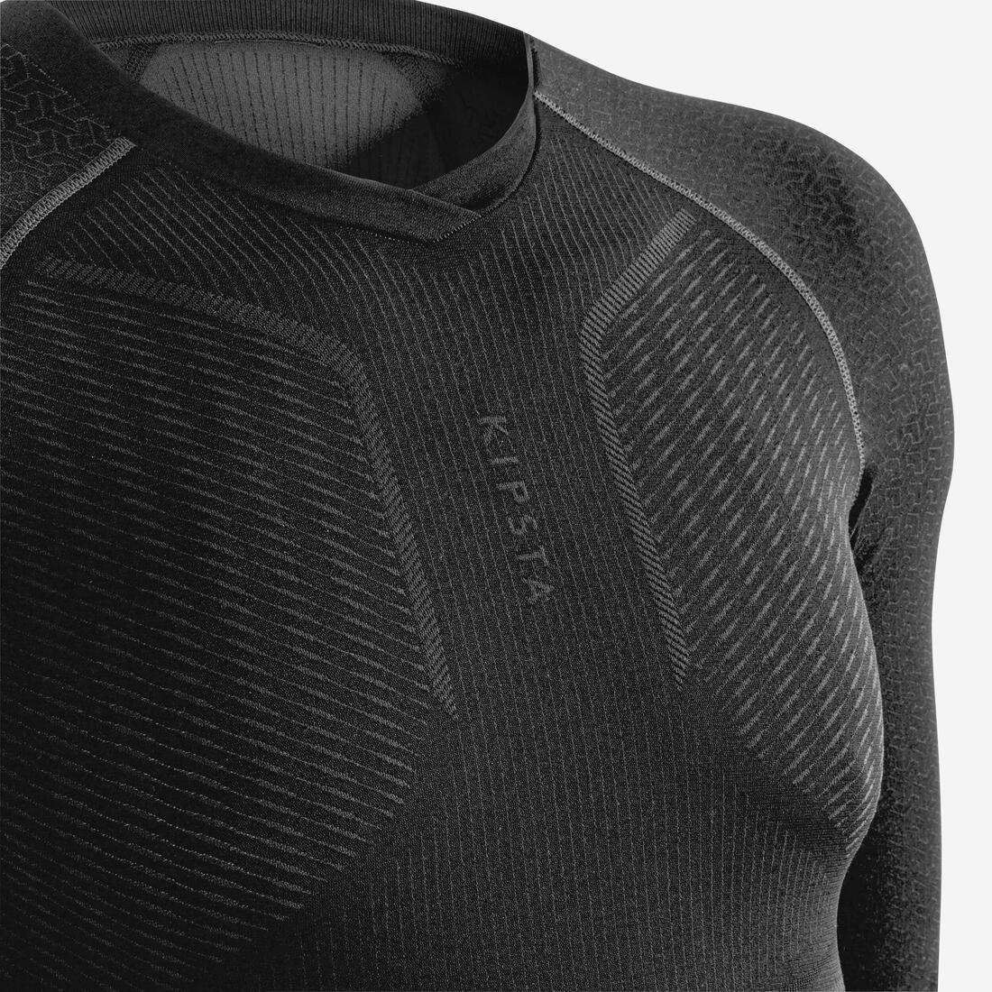 PLAYERA INTERIOR TÉRMICA CUELLO ALTO MANGA LARGA ADULTO NEGRO KEEPDRY 500 - Image 14