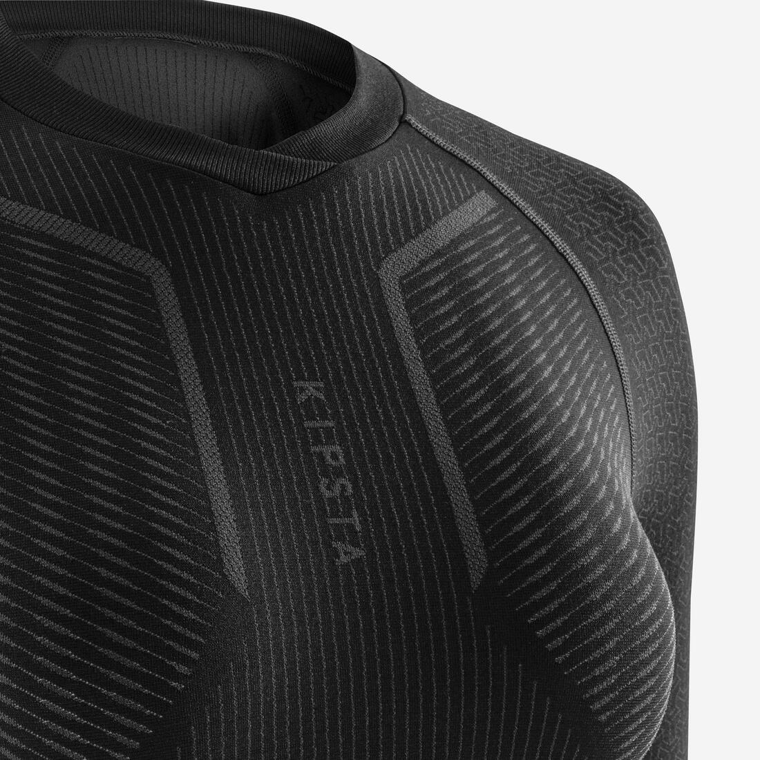 PLAYERA INTERIOR TÉRMICA CUELLO ALTO MANGA LARGA ADULTO NEGRO KEEPDRY 500 - Image 15