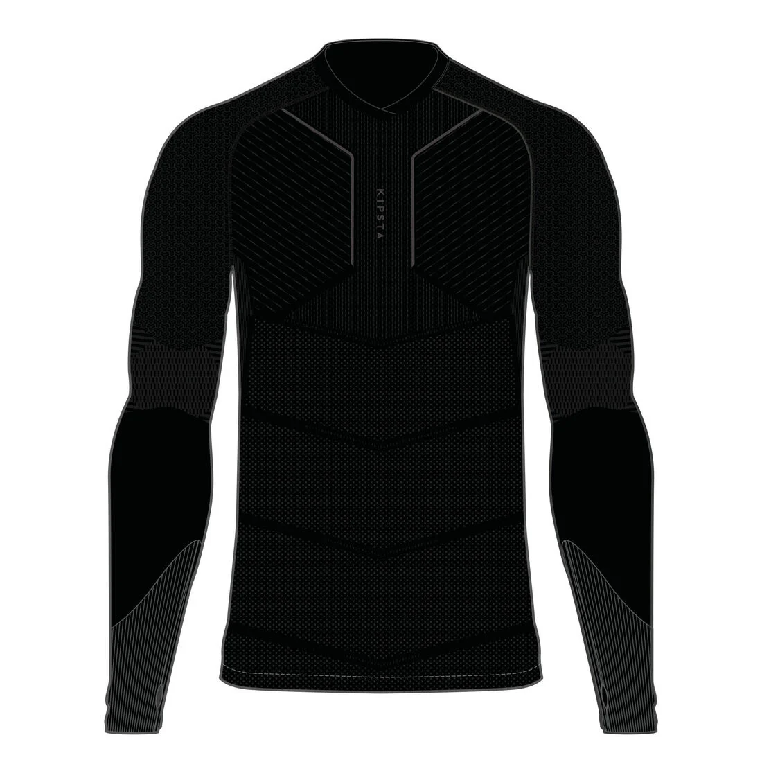 PLAYERA INTERIOR TÉRMICA CUELLO ALTO MANGA LARGA ADULTO NEGRO KEEPDRY 500 - Image 18