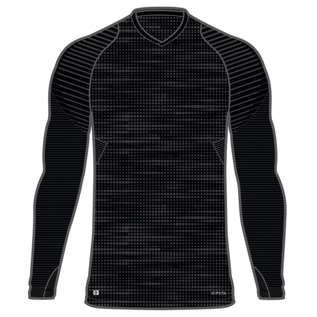 PLAYERA INTERIOR TÉRMICA CUELLO ALTO MANGA LARGA ADULTO NEGRO KEEPDRY 500 - Image 19