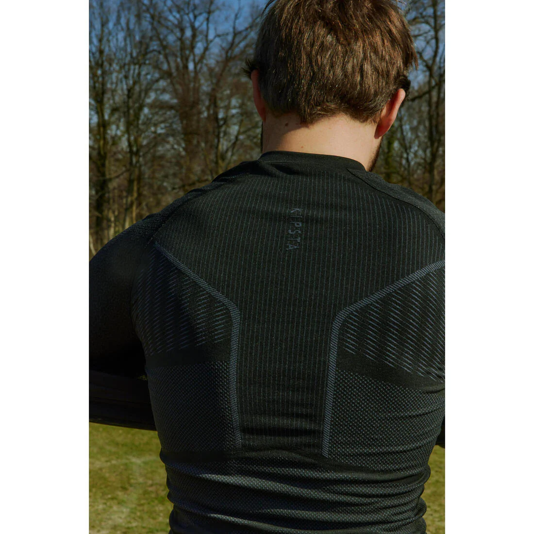 PLAYERA INTERIOR TÉRMICA CUELLO ALTO MANGA LARGA ADULTO NEGRO KEEPDRY 500 - Image 22
