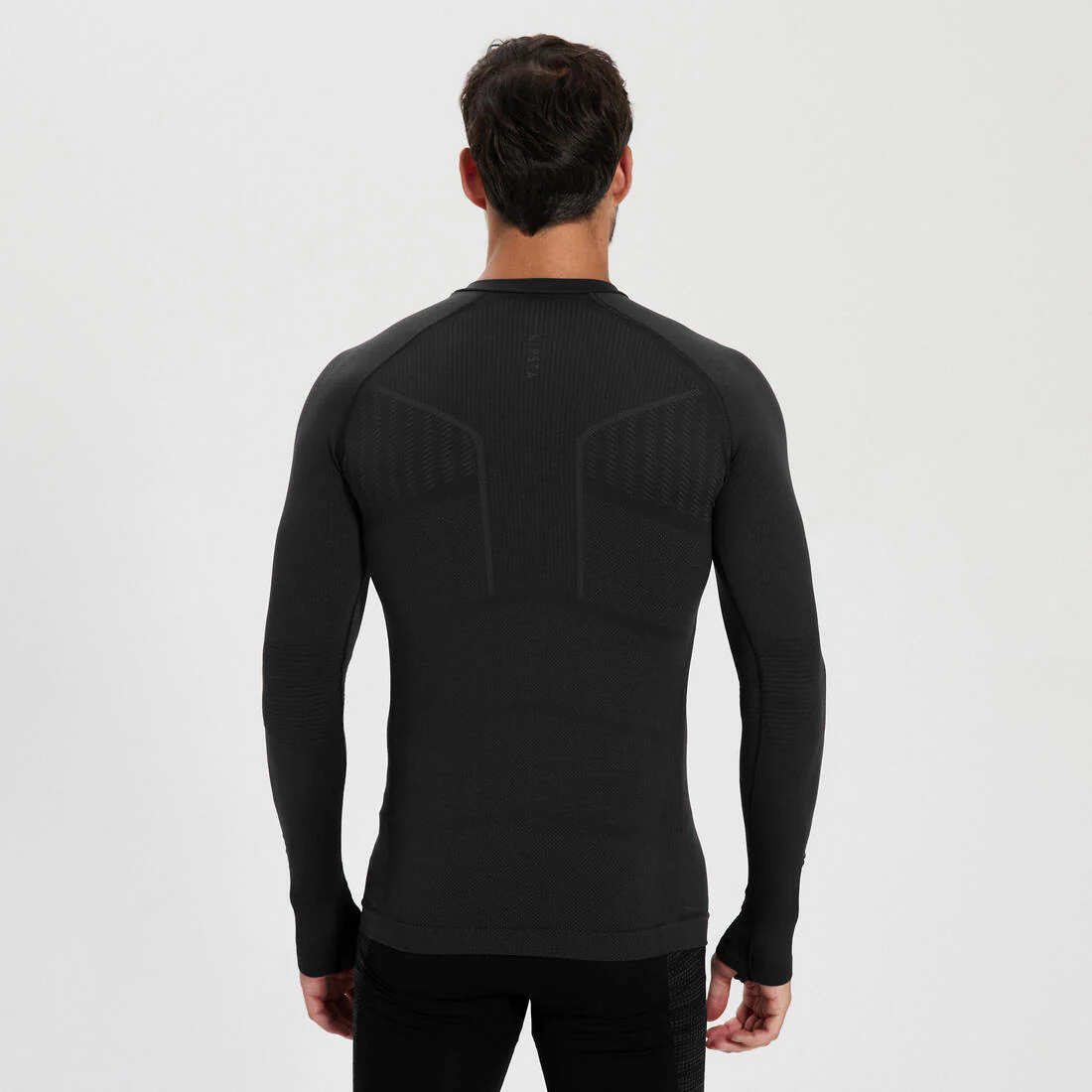 PLAYERA INTERIOR TÉRMICA CUELLO ALTO MANGA LARGA ADULTO NEGRO KEEPDRY 500 - Image 3