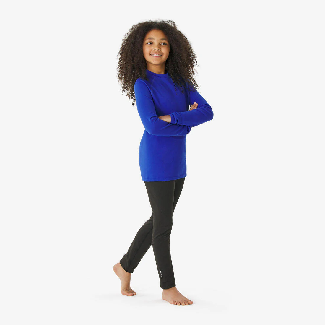 Playera interior térmica de esquí cálida y transpirable negra para niños BL 500 - Image 14
