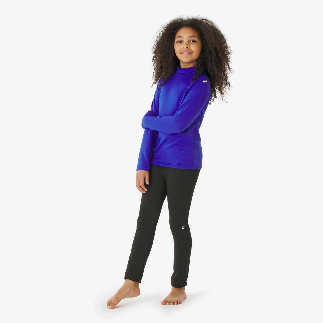 Playera interior térmica de esquí cálida y transpirable negra para niños BL 500 - Image 19