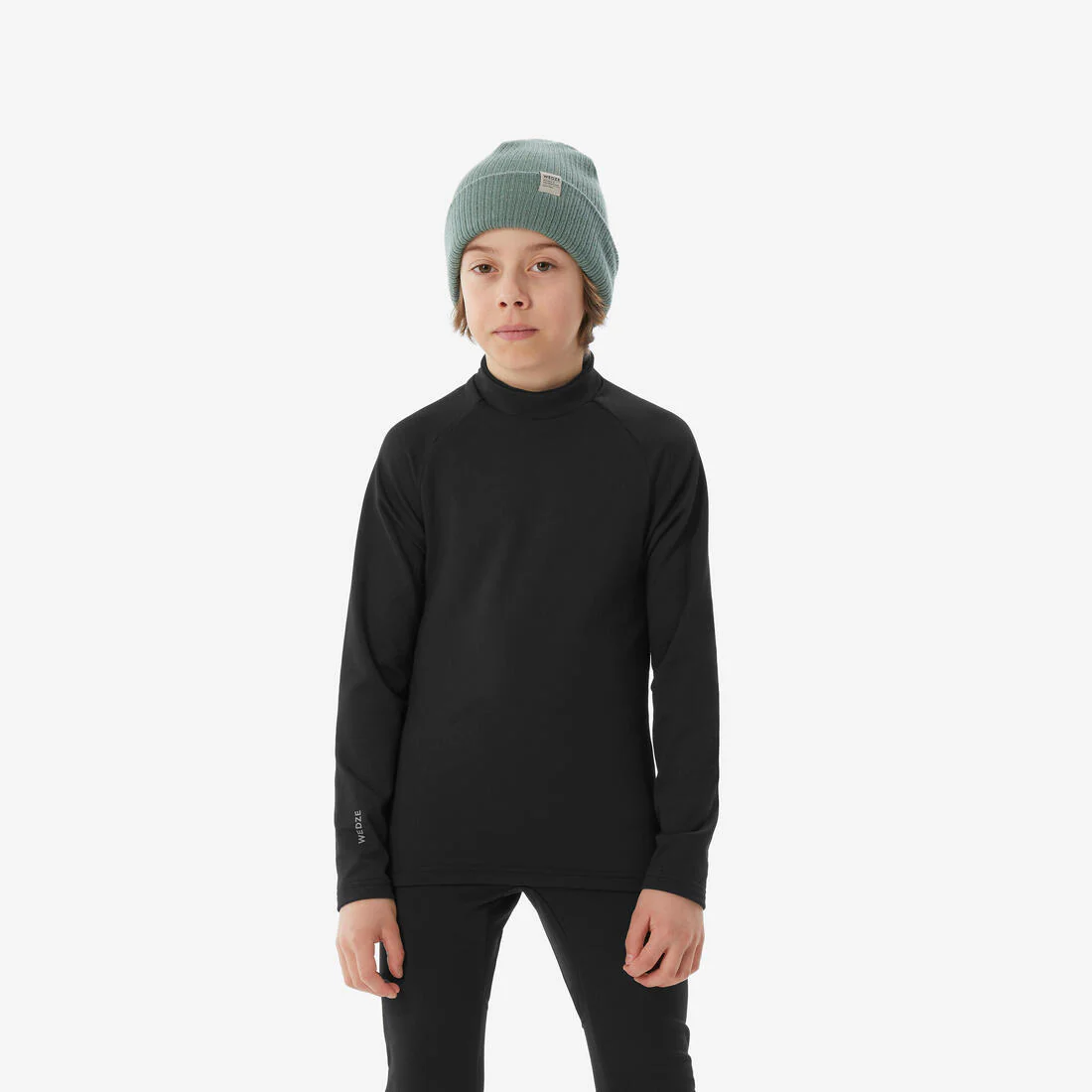 Playera interior térmica de esquí cálida y transpirable negra para niños BL 500 - Image 20