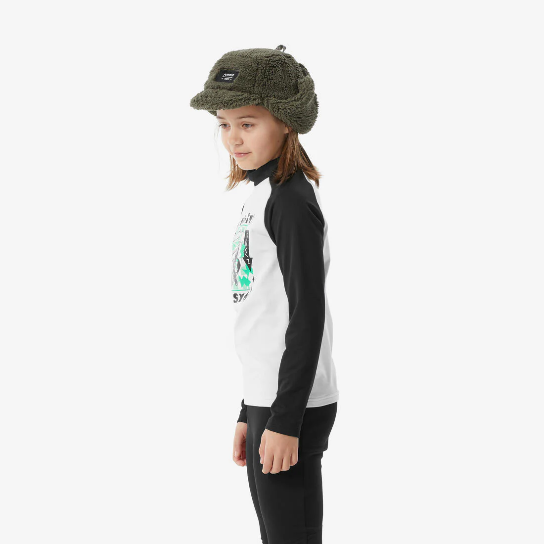Playera interior térmica de esquí cálida y transpirable negra para niños BL 500 - Image 30