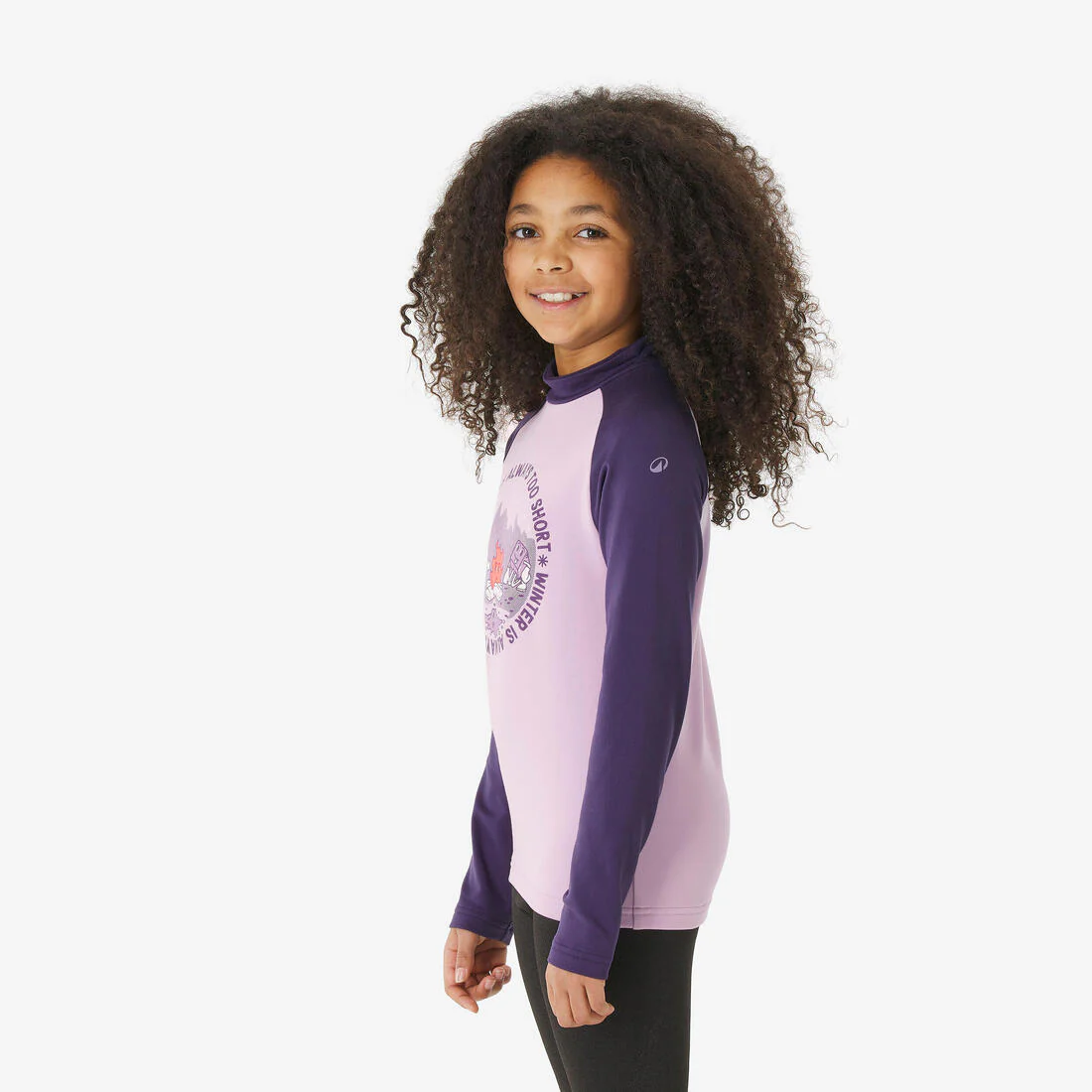 Playera interior térmica de esquí cálida y transpirable negra para niños BL 500 - Image 36