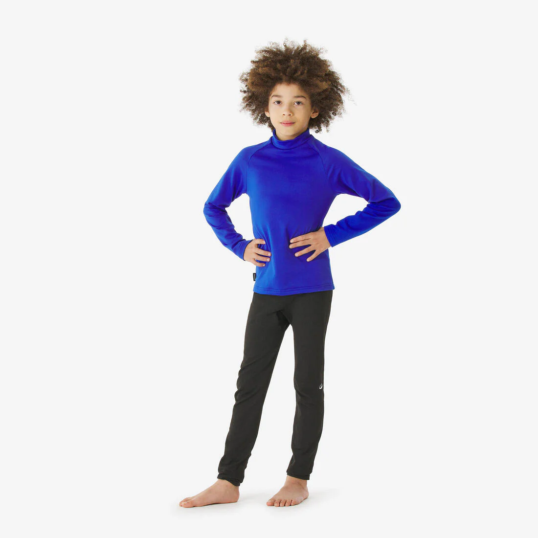 Playera interior térmica de esquí cálida y transpirable negra para niños BL 500 - Image 7