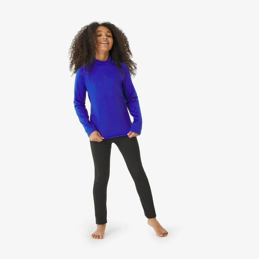 Playera interior térmica de esquí cálida y transpirable negra para niños BL 500 - Image 9