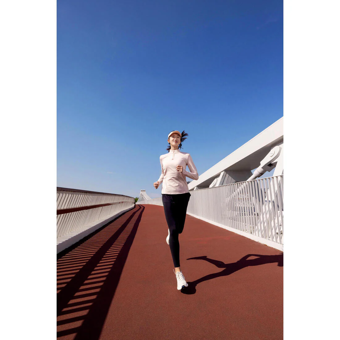 Playera manga larga cálida Running Mujer - Zip warm - Image 18