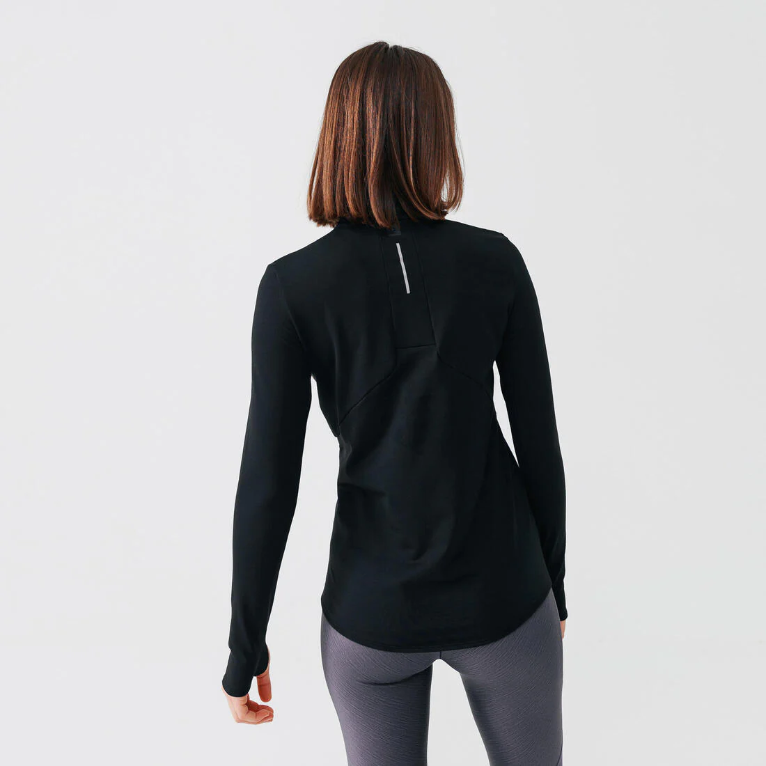 Playera manga larga cálida Running Mujer - Zip warm - Image 4