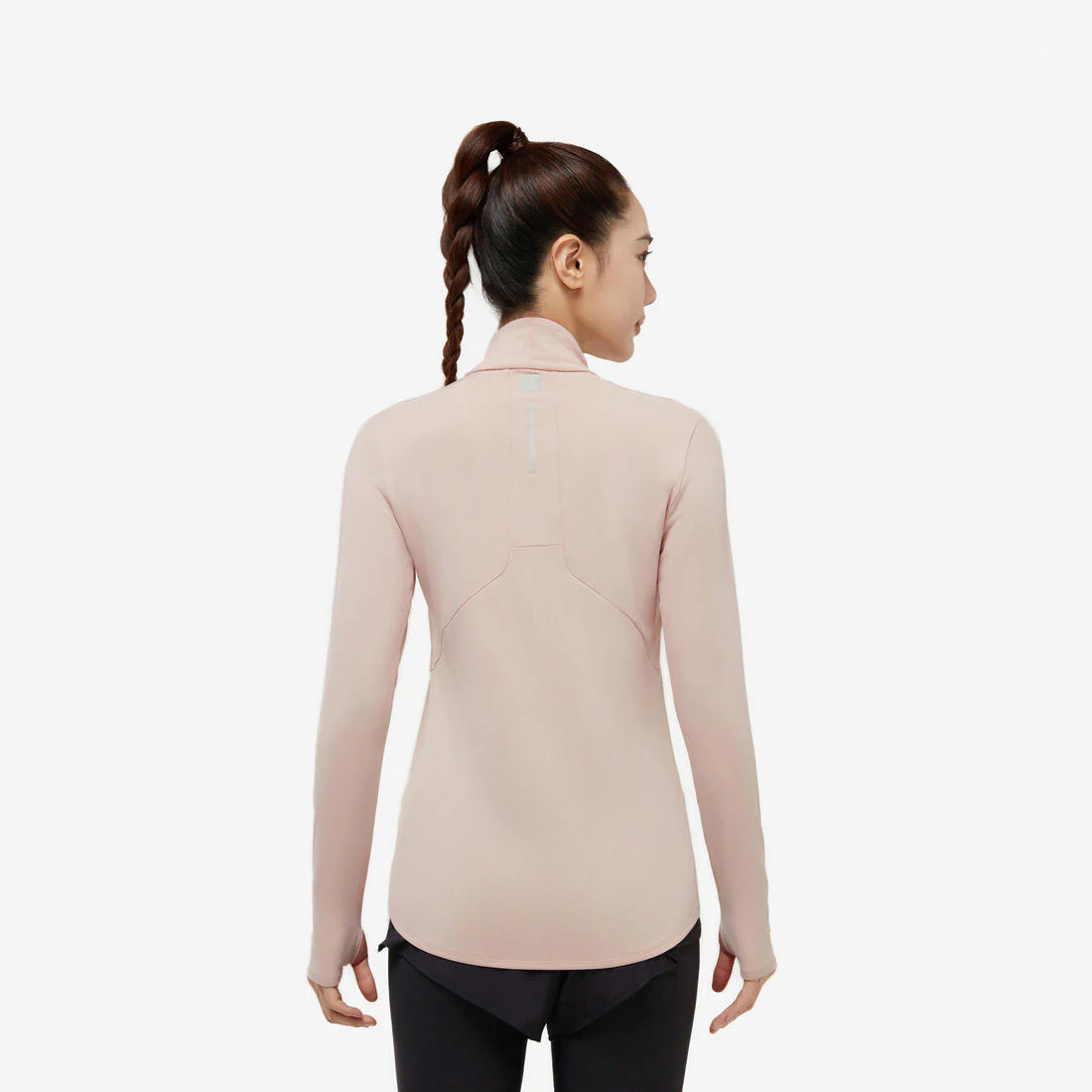 Playera manga larga cálida Running Mujer - Zip warm - Image 5
