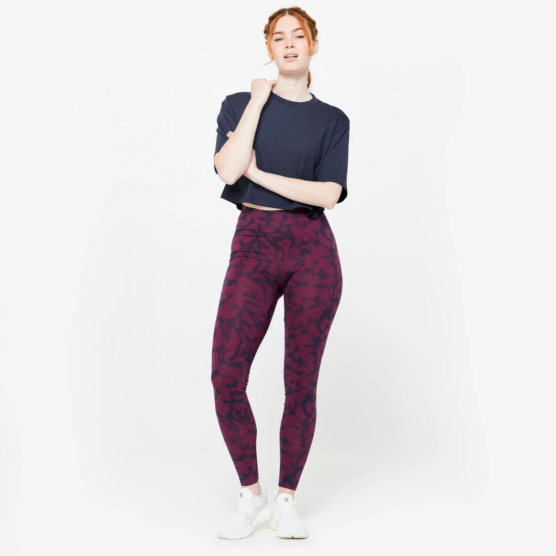 Playera Mujer Azul Marino Crop Top - Image 3