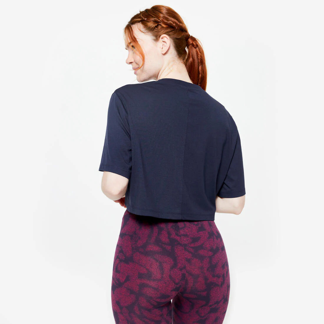 Playera Mujer Azul Marino Crop Top - Image 7