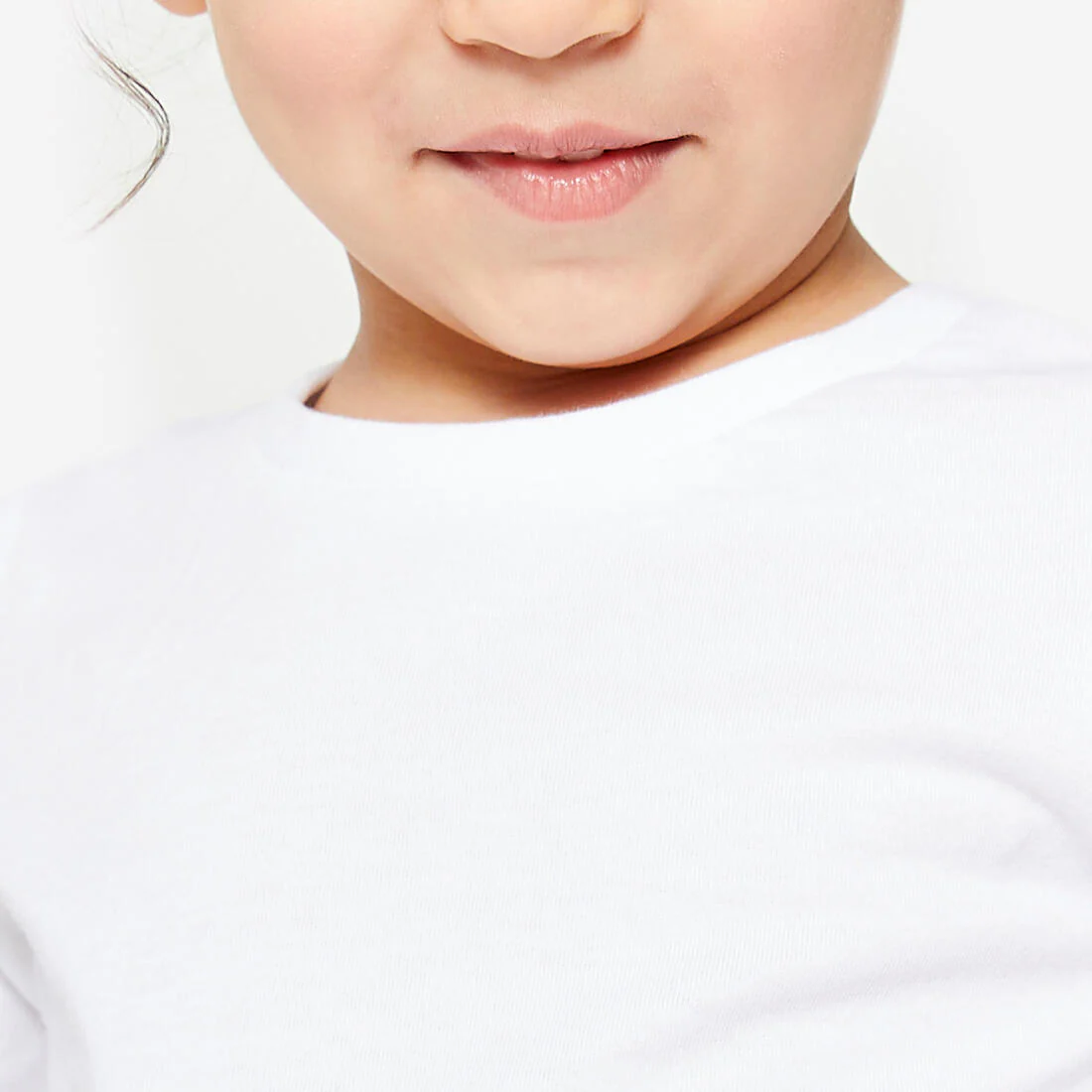 Playera Niños Blanco Mangas Largas Algodón Básica - Image 3