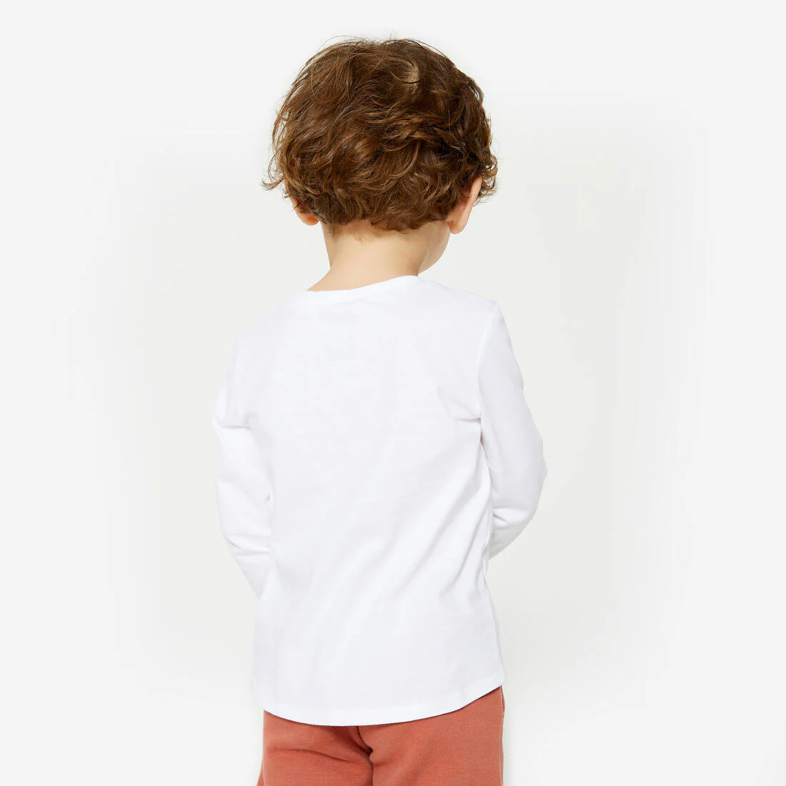 Playera Niños Blanco Mangas Largas Algodón Básica - Image 4