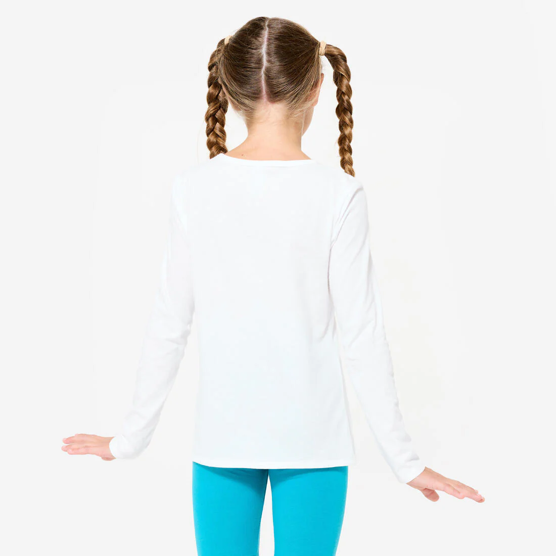 Playera niños manga larga algodón - Básica blanco - Image 4