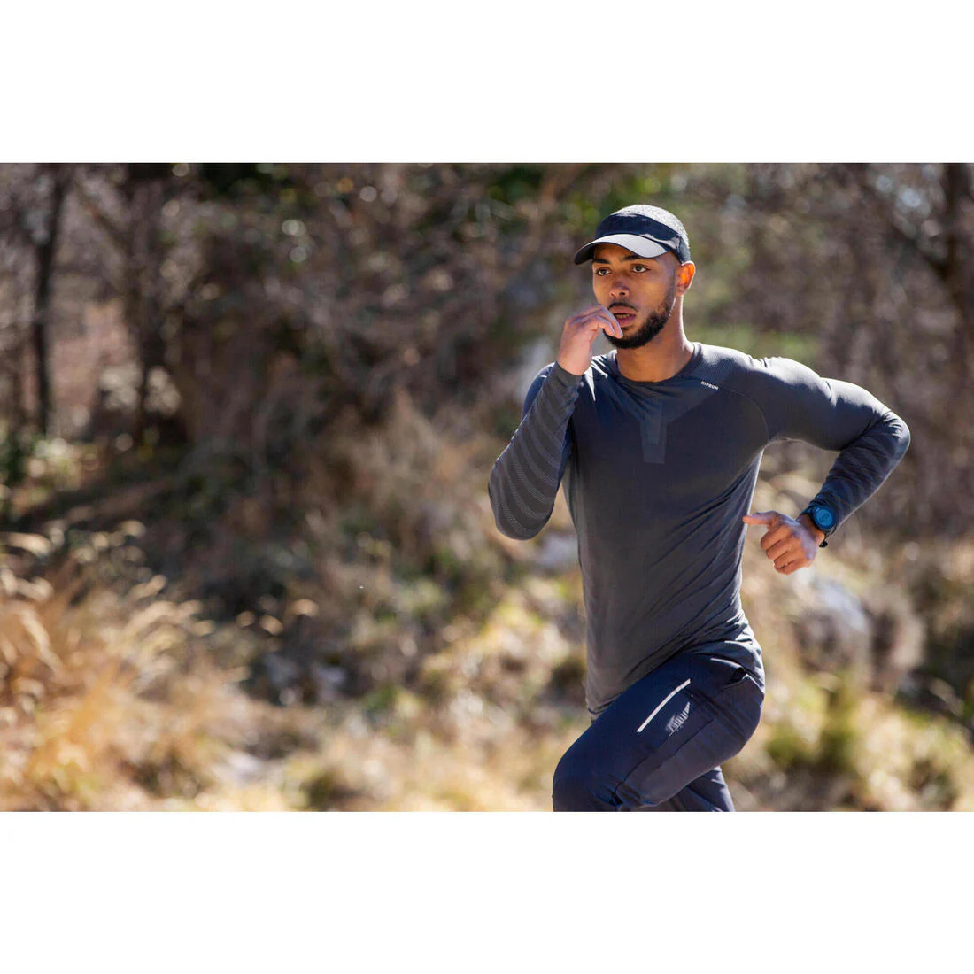 PLAYERA RUNNING MANGA LARGA INVIERNO HOMBRE KIPRUN SKINCARE GRIS - Image 9