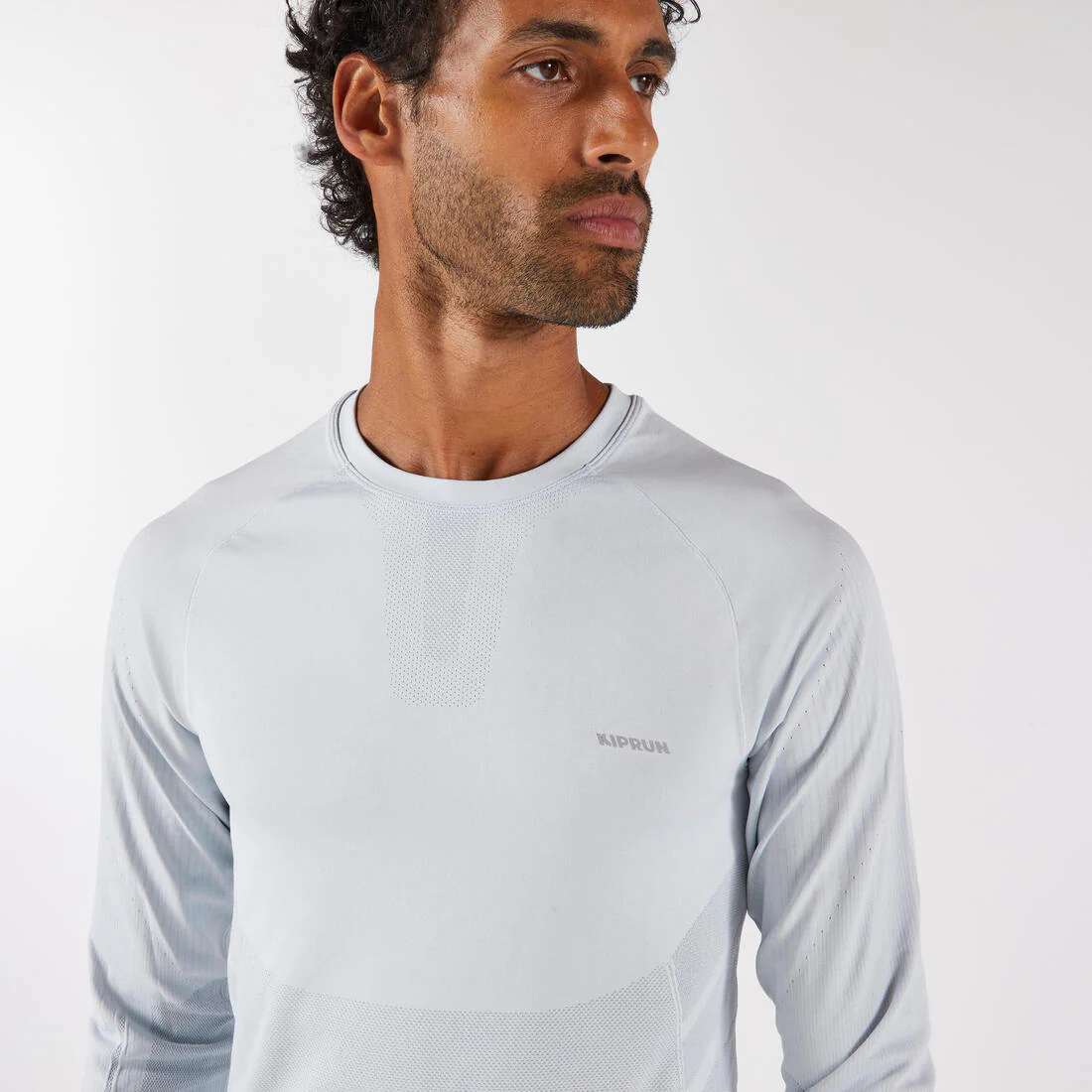 Playera running manga larga sin costuras hombre, KIPRUN Run 500 - Image 4
