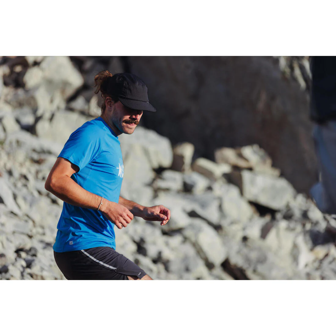 Playera running resistente Hombre - KIPRUN Run 500 Grafismo Azul mediterráneo - Image 11
