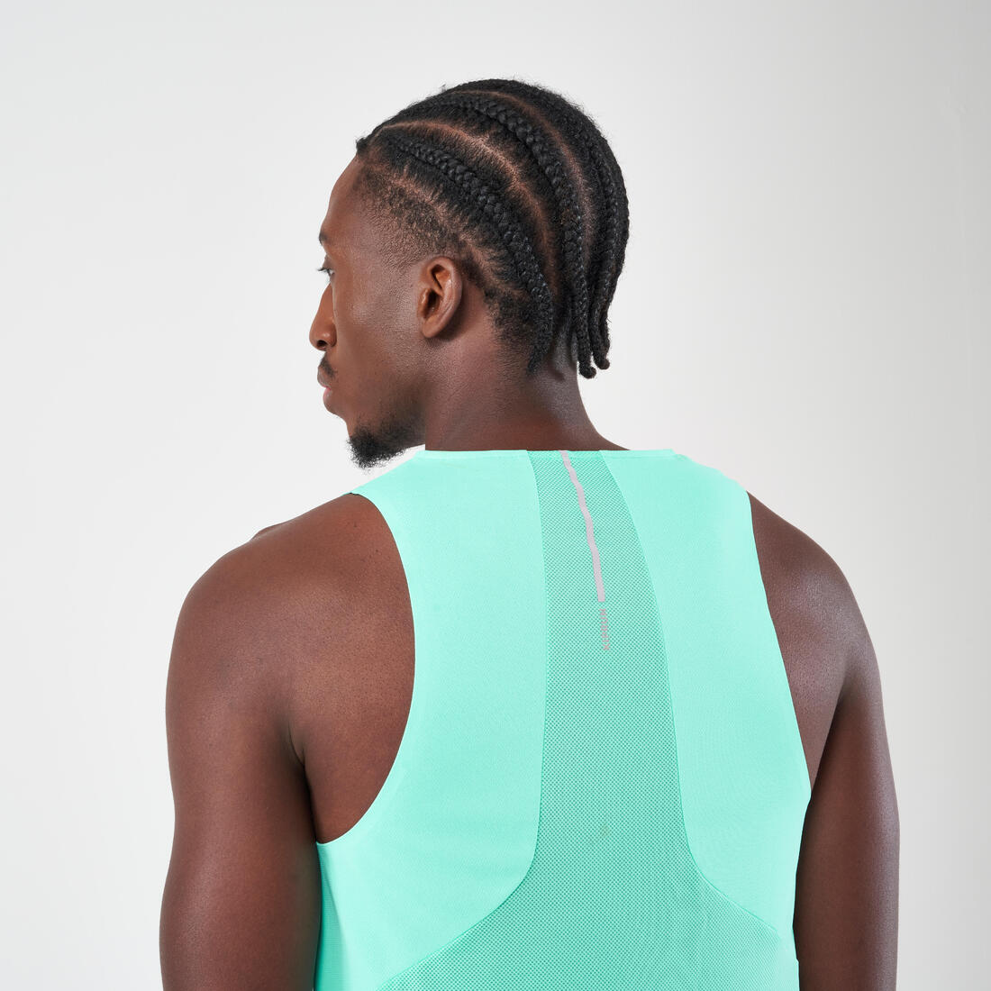 Playera sin mangas de running Hombre - KIPRUN Run Light Verde menta - Image 4