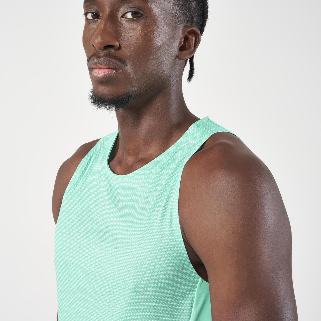 Playera sin mangas de running Hombre - KIPRUN Run Light Verde menta - Image 6