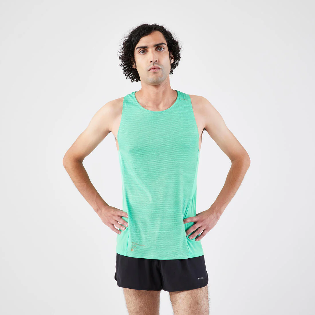 Playera sin mangas de running Hombre - KIPRUN Run Light Verde menta - Image 7