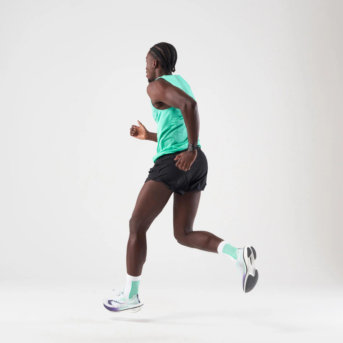 Playera sin mangas de running Hombre - KIPRUN Run Light Verde menta - Image 8