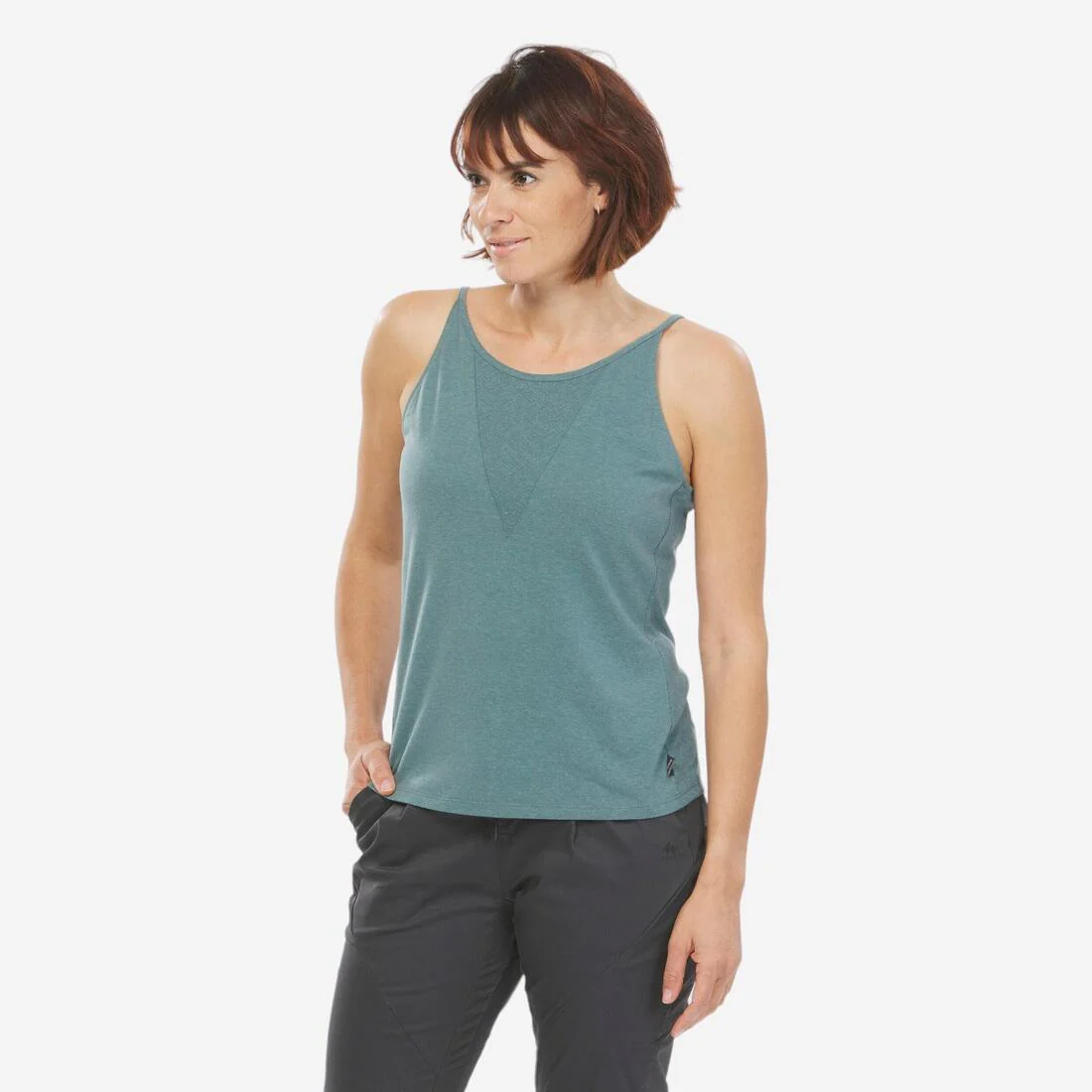 Playera sin mangas de senderismo para mujer NH500 - Image 2