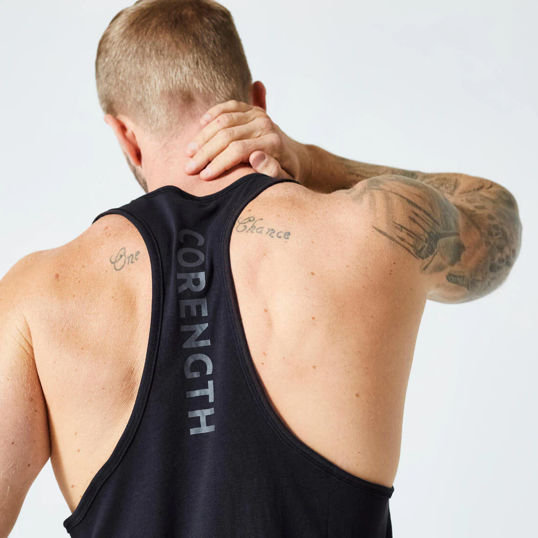 Playera Sin Mangas Stringer Musculación Hombre Negro Transpirable - Image 3