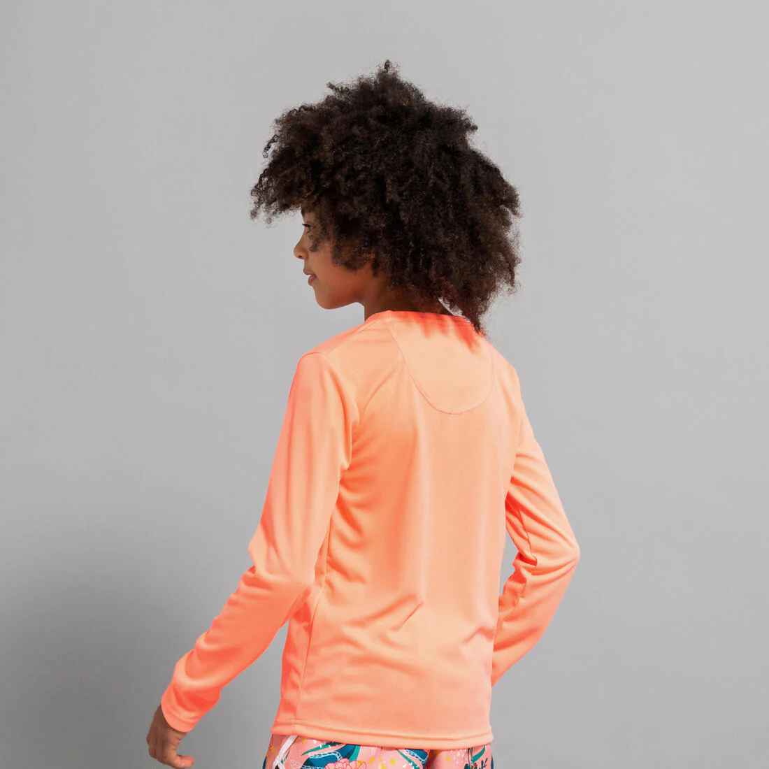 Playera Solar Surf Niños Coral Manga Larga anti-UV