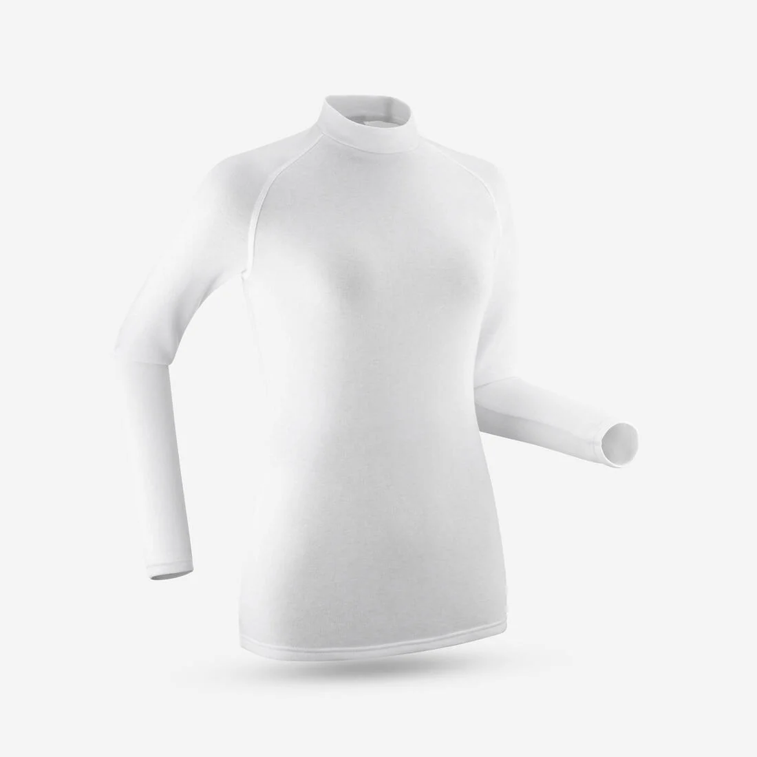 Playera térmica de esquí cálida y cómoda negra para mujer BL100
