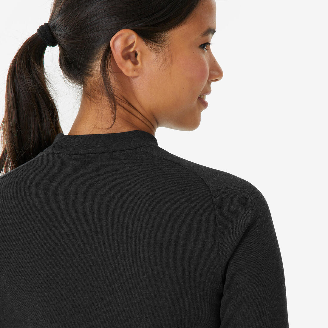 Playera térmica de esquí cálida y cómoda negra para mujer BL100 - Image 12