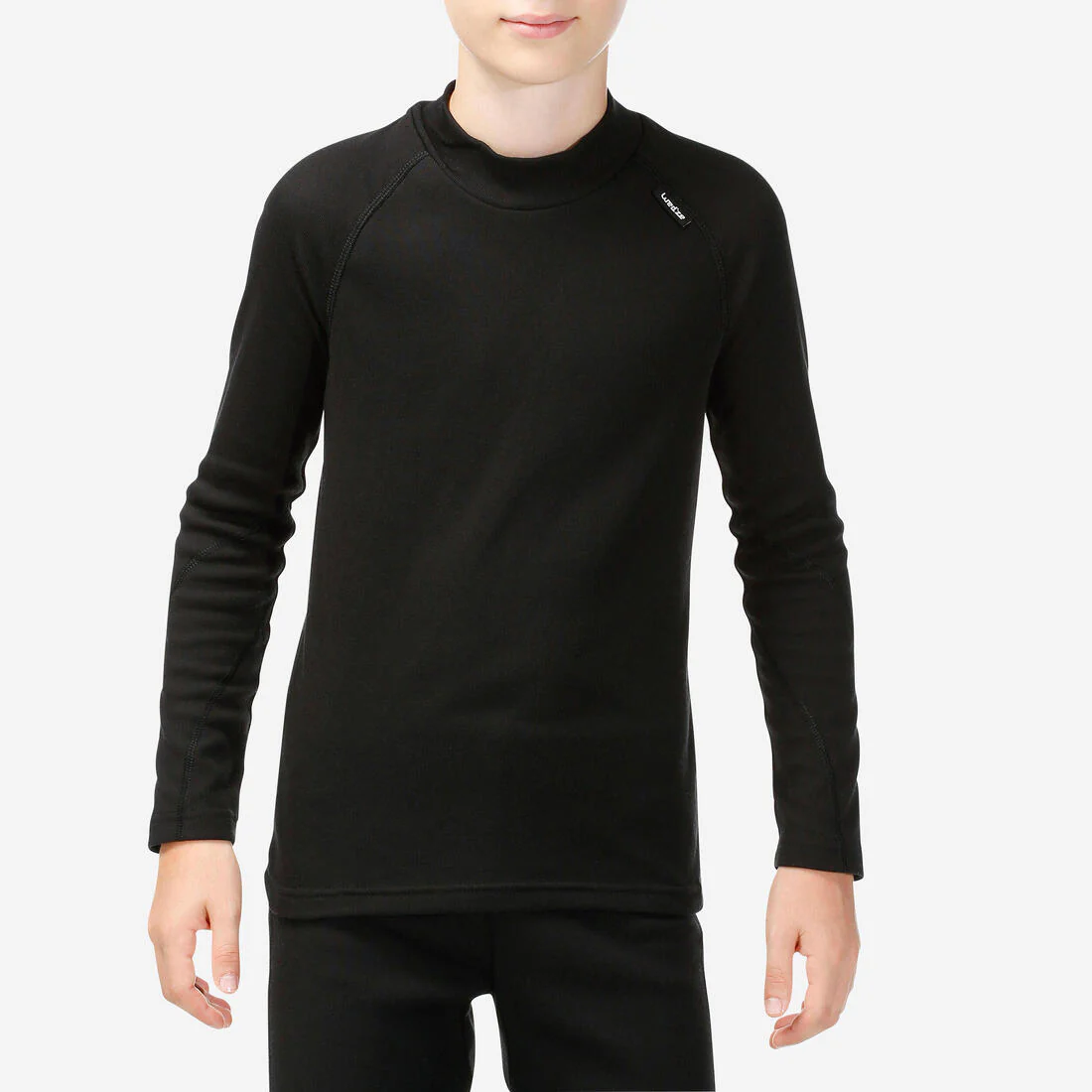 Playera térmica de esquí negra para niños BL 100