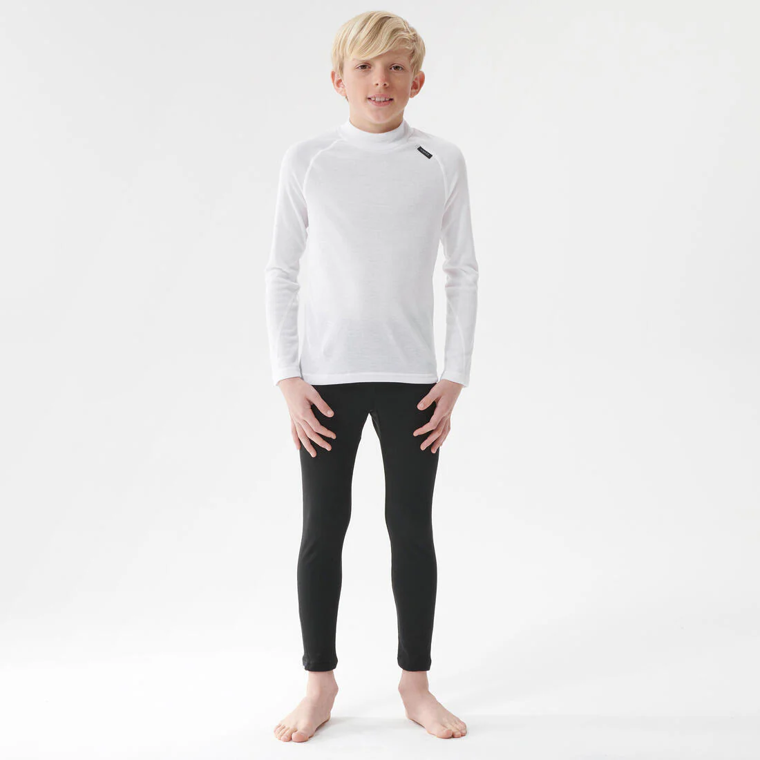 Playera térmica de esquí negra para niños BL 100 - Image 4