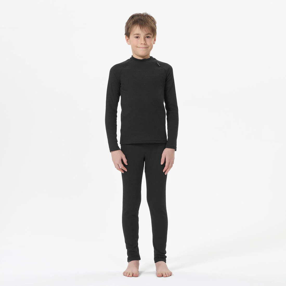 Playera térmica de esquí negra para niños BL 100 - Image 7