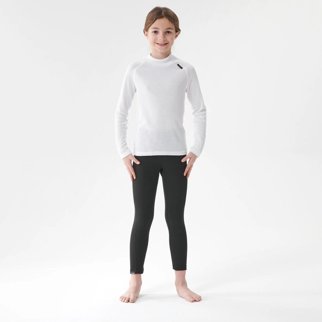 Playera térmica de esquí negra para niños BL 100 - Image 8