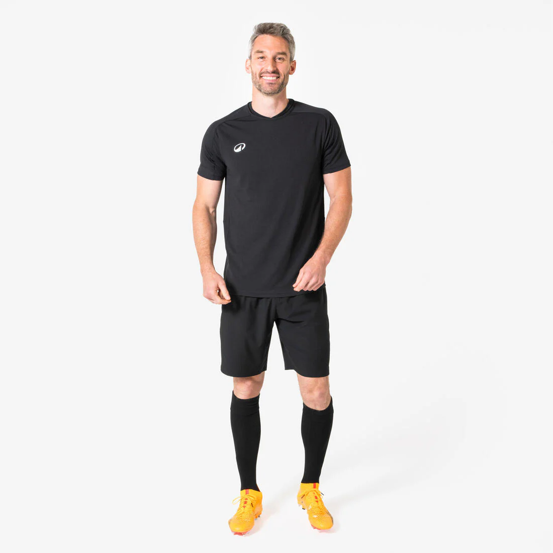 Playera térmica de futbol de manga corta negra unisex Keepdry - Image 6