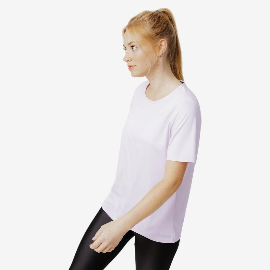Playera transpirable de Running mujer - Dry+ Breath malva