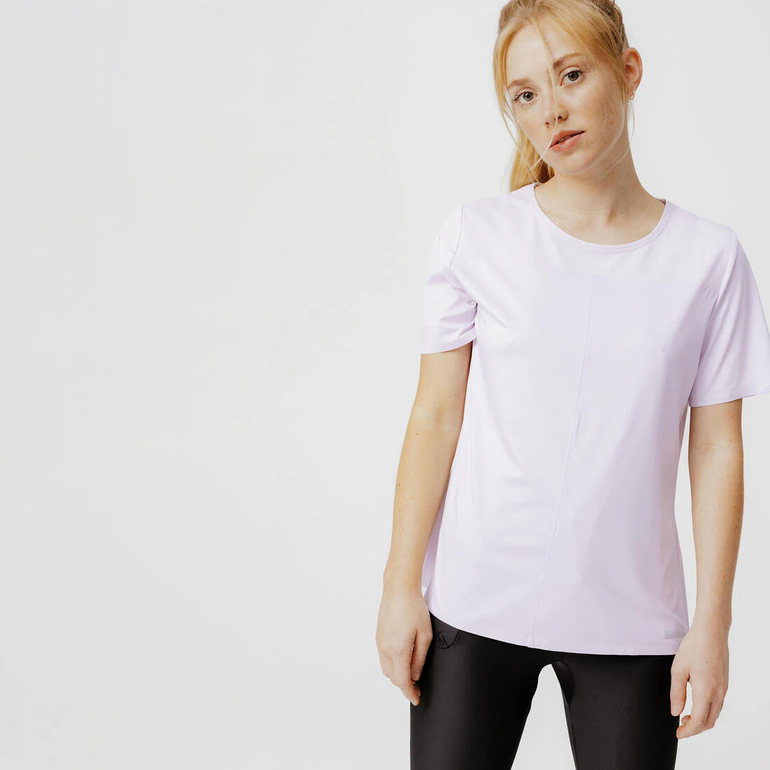 Playera transpirable de Running mujer - Dry+ Breath malva - Image 4