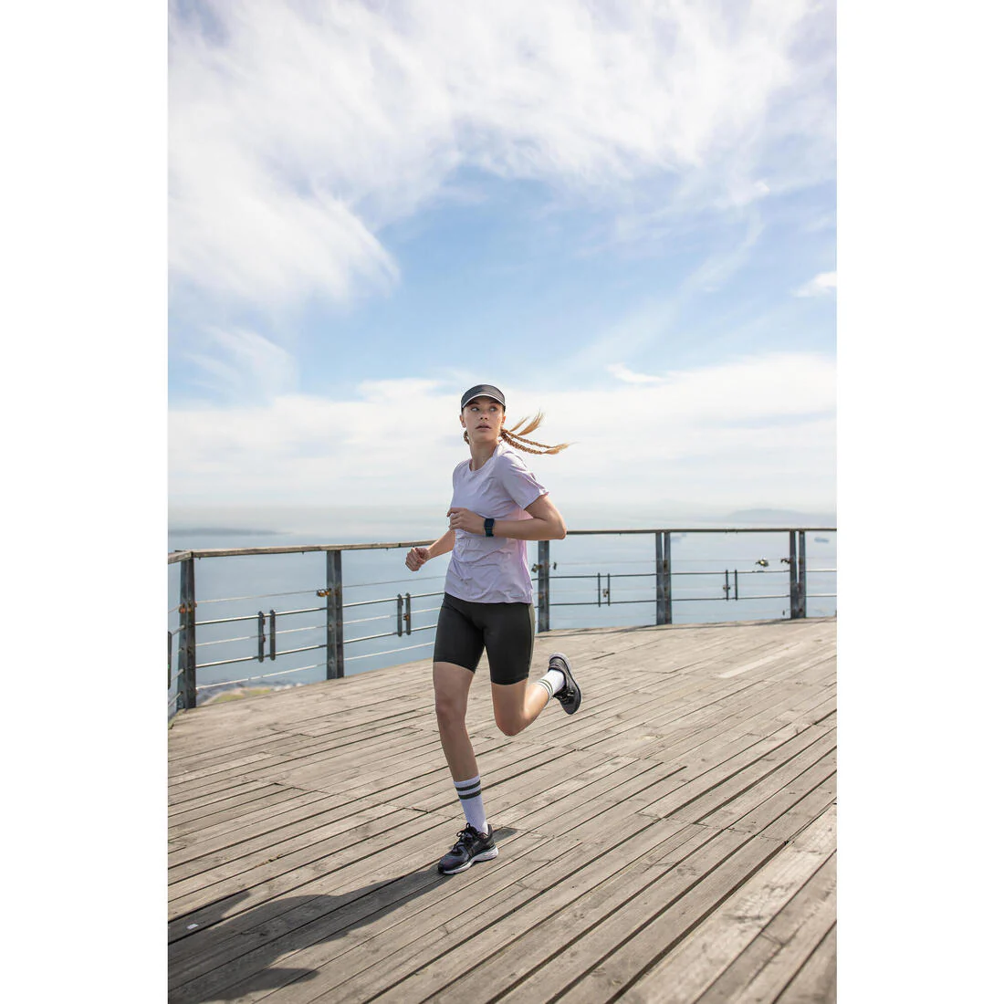 Playera transpirable de Running mujer - Dry+ Breath malva - Image 9