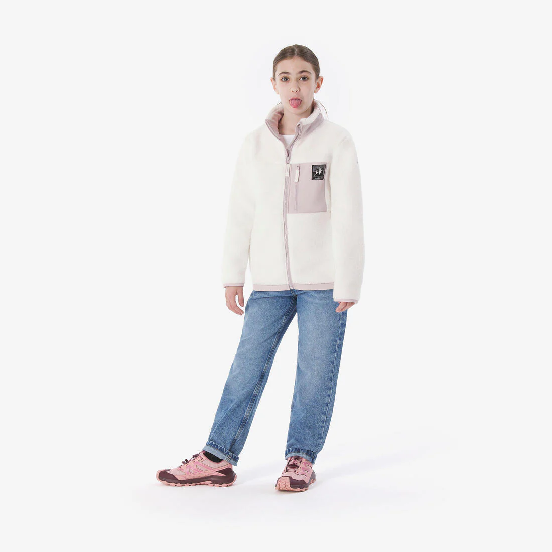 Polar sherpa cálido niño 7-15 años NH 900 cremallera camuflaje beige negro ve - Image 30