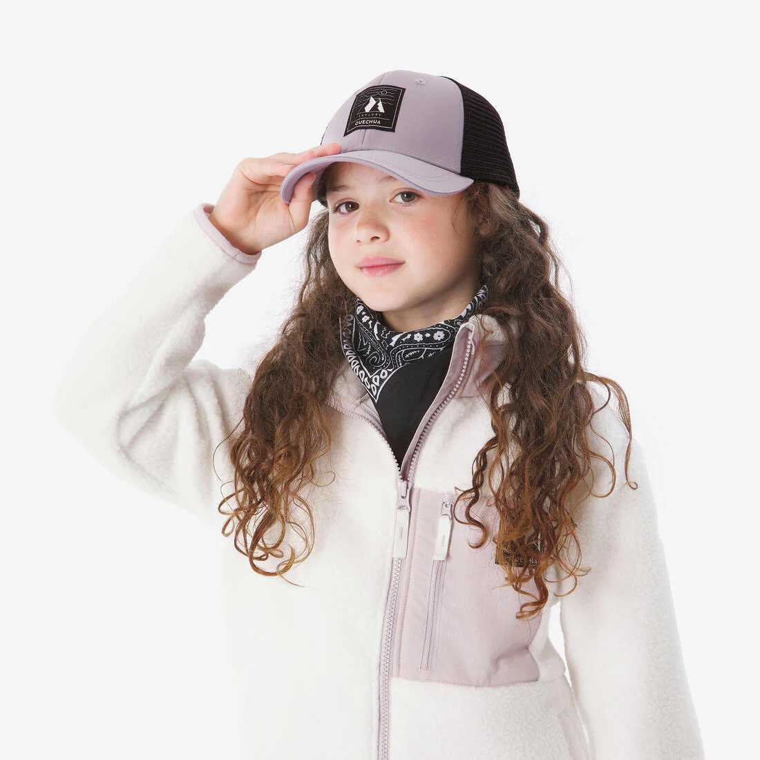Polar sherpa cálido niño 7-15 años NH 900 cremallera camuflaje beige negro ve - Image 35