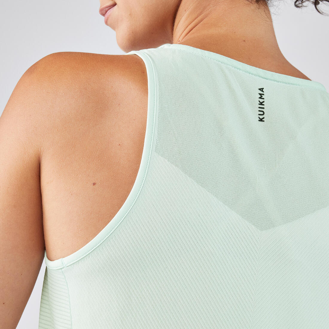 Playera de tenis sin mangas verde claro para mujer Dry TTK Light - Image 8